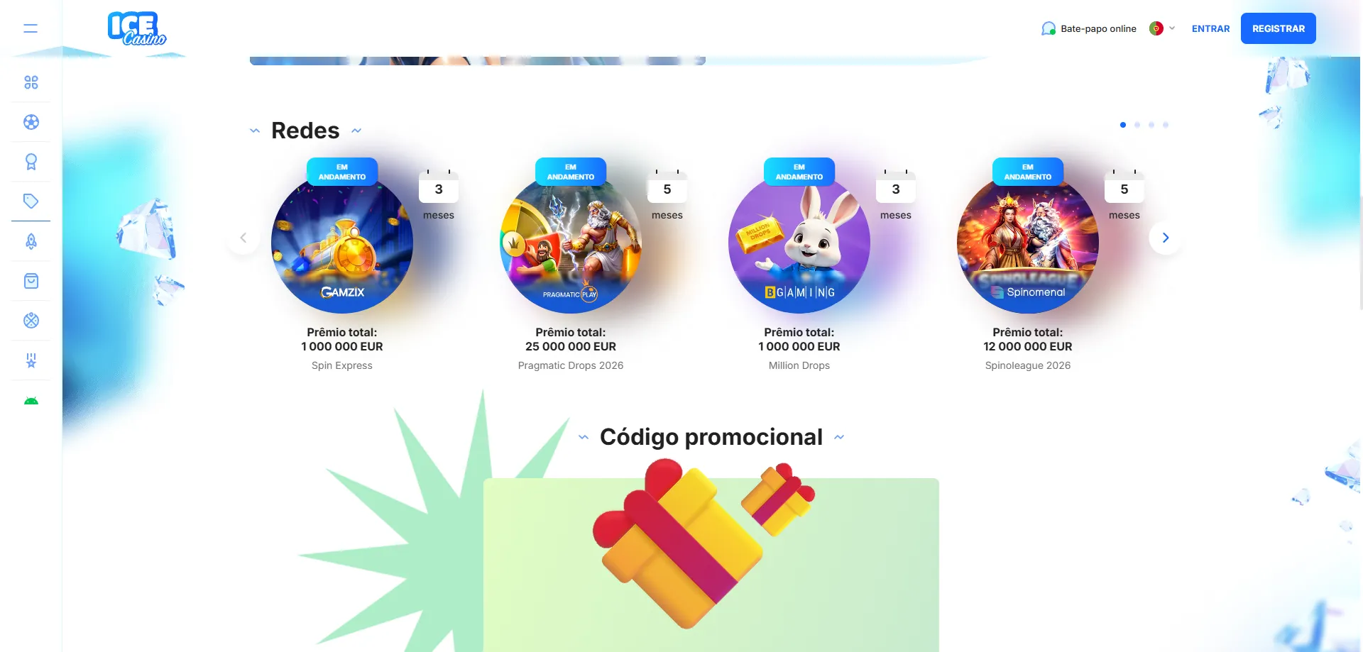Slots e jogos de cassino online no ice casino — mais de 3.500 títulos